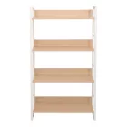 Bookcase Dorfie pakoworld in natural color with white metal 70x30x124.5cm