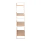 Bookcase Dorfie pakoworld in natural color with white metal 70x30x124.5cm