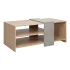 Coffee table Cozeto pakoworld in natural-cement grey color 100x53x41.5cm
