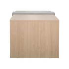 Coffee table Cozeto pakoworld in natural-cement grey color 100x53x41.5cm