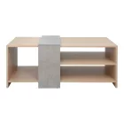 Coffee table Cozeto pakoworld in natural-cement grey color 100x53x41.5cm