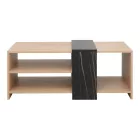 Coffee table Cozeto pakoworld in natural color and marble look 100x53x41.5cm