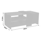 Coffee table Cozeto pakoworld in natural color and marble look 100x53x41.5cm