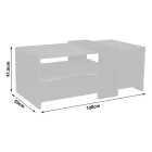 Coffee table Cozeto pakoworld in natural-white color 100x53x41.5cm