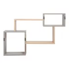 Wall shelf Beldra pakoworld in natural-cement grey color 84x15x57.8cm