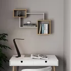 Wall shelf Beldra pakoworld in natural-white color 84x15x57.8cm