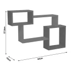 Wall shelf Beldra pakoworld in natural and marble look color 84x15x57.8cm