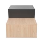 Coffee table Vople pakoworld in natural-dark grey color 90x50x40cm