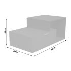 Coffee table Vople pakoworld in natural-dark grey color 90x50x40cm