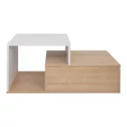 Coffee table Vople pakoworld in natural-white color 90x50x40cm