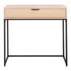 Console table Joumpa pakoworld with drawer in natural color with black metal 80x28x76.5cm