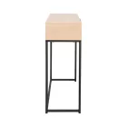 Console table Joumpa pakoworld with drawer in natural color with black metal 80x28x76.5cm
