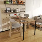 Faragio pakoworld metal table in natural - black shade 120x75x75cm