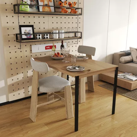 Faragio pakoworld metal table in natural - black shade 120x75x75cm