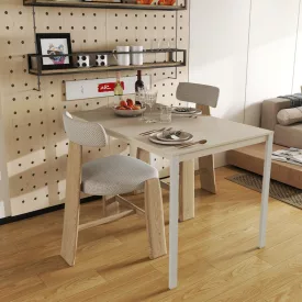   Faragio pakoworld metal table in grey- beige shade 120x75x75cm