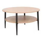 Kody table pakoworld metal black in natural shade Φ80x45cm