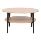 Kody table pakoworld metal black in natural shade Φ80x45cm