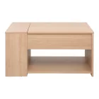 Aravis table with pakoworld polymorphic in natural shade 80x60x42cm