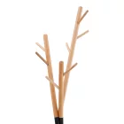 Coat Stand Sigar pakoworld metal-wood in black-natural color 49x51x187cm