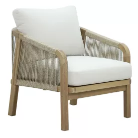   Malibu garden lounge pakoworld solid acacia wood-beige fabric