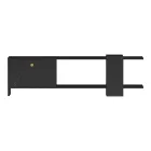 Standi pakoworld TV cabinet in black-black marble shade 120x25x36.8cm