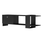 Standi pakoworld TV cabinet in black-black marble shade 120x25x36.8cm