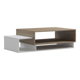   Dekost pakoworld coffee table in sonoma-white shade 105x50x32cm