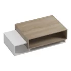 Dekost pakoworld coffee table in sonoma-white shade 105x50x32cm