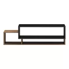 Dekost pakoworld coffee table in oak-black marble shade 105x50x32cm