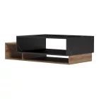 Dekost pakoworld coffee table in oak-black marble shade 105x50x32cm