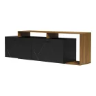 Tobler pakoworld TV cabinet in walnut color with black marble 170x40x53cm