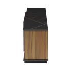 Zafore pakoworld sideboard in walnut color with black marble 180x33x50cm