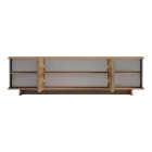 Zafore pakoworld tv unit in oak-grey marble look 180x33x50cm