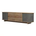 Zafore pakoworld tv unit in oak-grey marble look 180x33x50cm