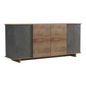   Zafore pakoworld sideboard in oak-grey marble look 180x45x80cm