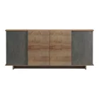 Zafore pakoworld sideboard in oak-grey marble look 180x45x80cm
