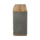 Zafore pakoworld sideboard in oak-grey marble look 180x45x80cm