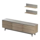 Kasia pakoworld living room set in beige marble-sonoma shade 180x35x48.5cm