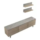 Kasia pakoworld living room set in beige marble-sonoma shade 180x35x48.5cm