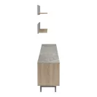 Kasia pakoworld living room set in beige marble-sonoma shade 180x35x48.5cm
