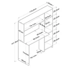 Janson pakoworld desk with bookcase in white 113.2x40x141.8cm