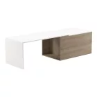 Extera pakoworld extendable coffee table in white-sonoma shade 100-160x50x45cm