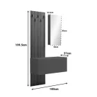 Arika pakoworld entrance furniture with mirror in white-sonoma shade 100x37.1x199.5cm