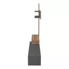 Litende pakoworld living room set in anthracite-oak shade 249.4x42.2x199.5cm