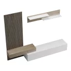 Litende pakoworld living room set in white-sonoma shade 249.4x42.2x199.5cm