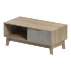Judas pakoworld coffee table in beige marble-sonoma shade 90x45x38.5cm