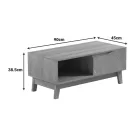 Judas pakoworld coffee table in beige marble-sonoma shade 90x45x38.5cm