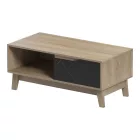 Judas pakoworld coffee table in black marble-sonoma shade 90x45x38.5cm