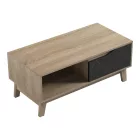 Judas pakoworld coffee table in black marble-sonoma shade 90x45x38.5cm