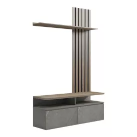   Perlento pakoworld living room set in beige marble look and sonoma color 140x41x219.5cm